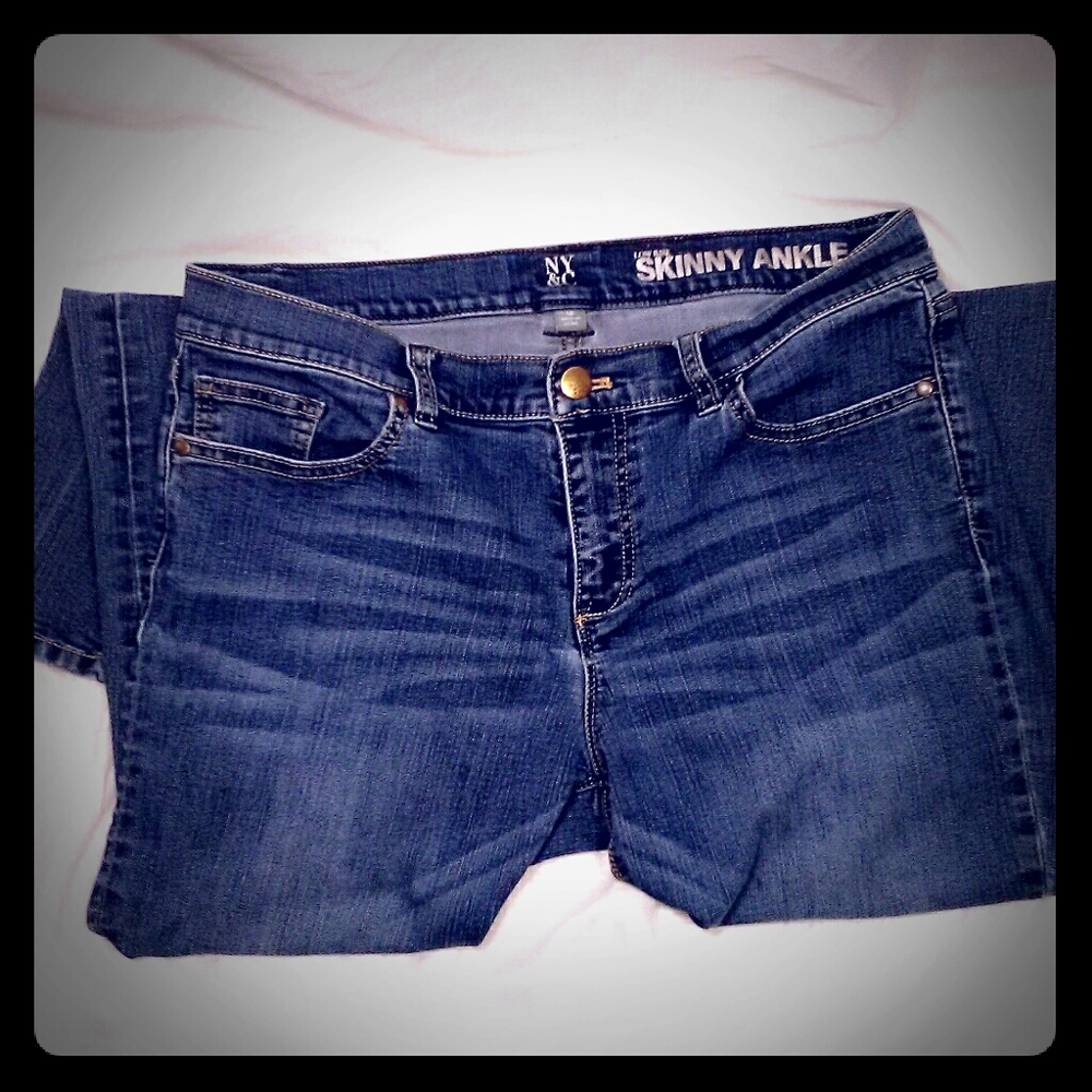 NY & Co. Skinny Ankle Blue Jeans sz 10